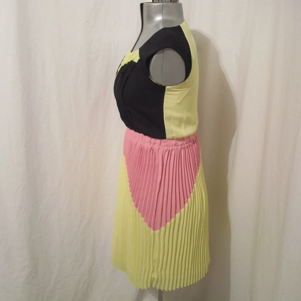 Max & Cleo Color Block  Pleated Dress XXS - Picture 5 of 5